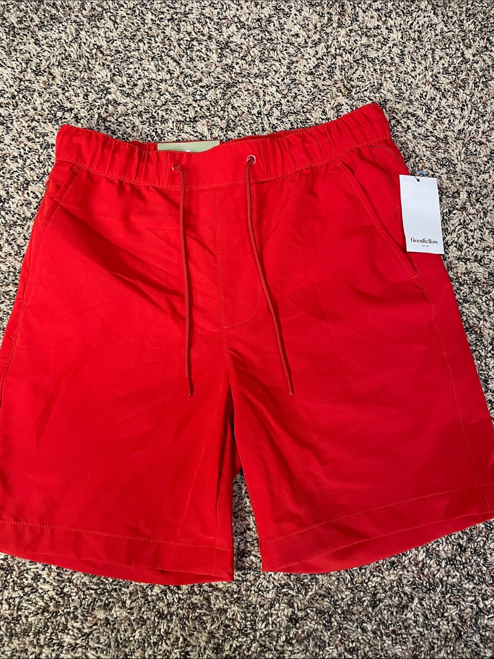 Goodfellow & Co Bright Red Men's Athletic Drawstring 7” Shorts Var Sizes NWT